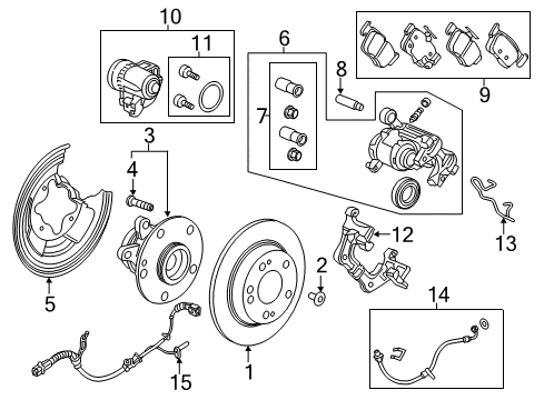 2020 Honda Accord RR CALIPER SUB-ASSY Diagram for 43018-TVA-A05