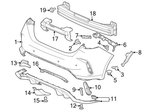 2023 Honda Civic W-FACE, RR- BUMPER Diagram for 04715-T60-J00ZZ