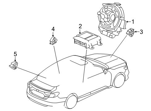 2022 Honda Accord Air Bag Components Diagram 2