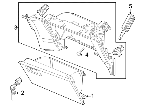 2023 Honda CR-V BOX ASSY- *NH900L* Diagram for 77501-3A0-A01ZA