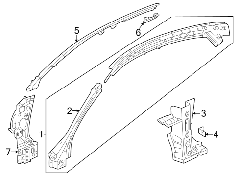 2024 Honda Accord Hybrid Hinge Pillar Diagram