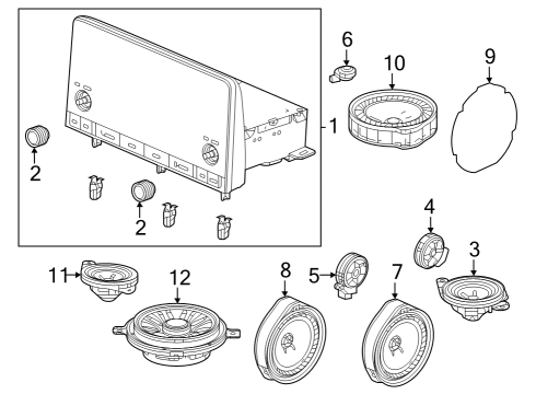 2023 Honda Accord SPKR, SUBWOOFER Diagram for 8A440-T20-A01