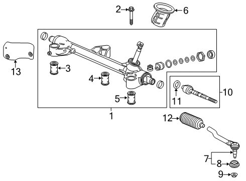 2022 Honda Passport Steering Column & Wheel, Steering Gear & Linkage Diagram 2