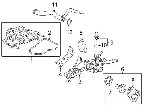 2022 Honda Pilot Water Pump Diagram