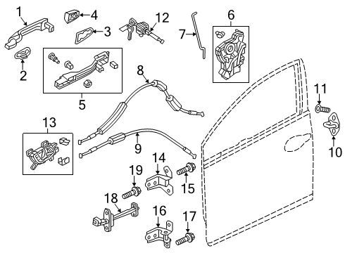 2022 Honda Insight Lock & Hardware Diagram 1