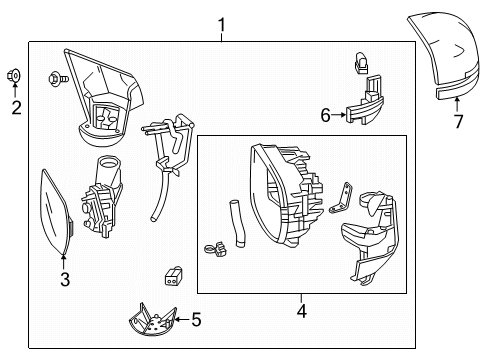 2022 Honda CR-V Hybrid Mirrors Diagram 2