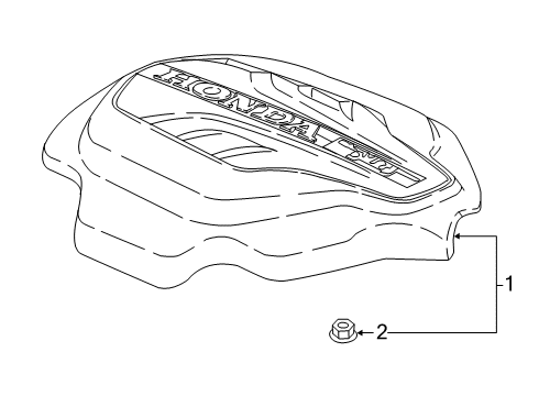 2022 Honda Passport Engine Appearance Cover Diagram