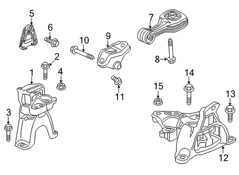 2022 Honda Civic MTG RUB ASSY-, TRNS Diagram for 50850-T21-A11