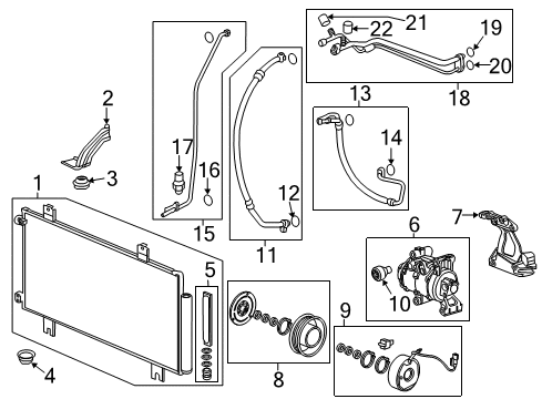 2020 Honda HR-V EXCHANGER, HEAT Diagram for 80331-T7W-A22