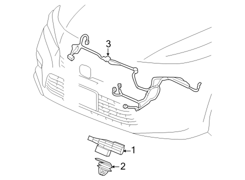 2023 Honda Civic Electrical Components - Front Bumper Diagram 3