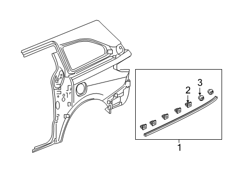 2024 Honda Odyssey Exterior Trim - Side Panel Diagram