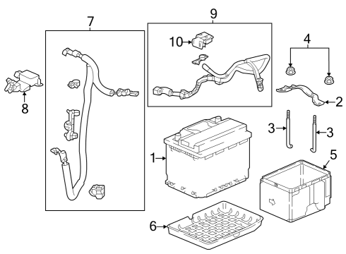 2023 Honda Accord CABLE, GROUND BATT Diagram for 32600-30A-A00