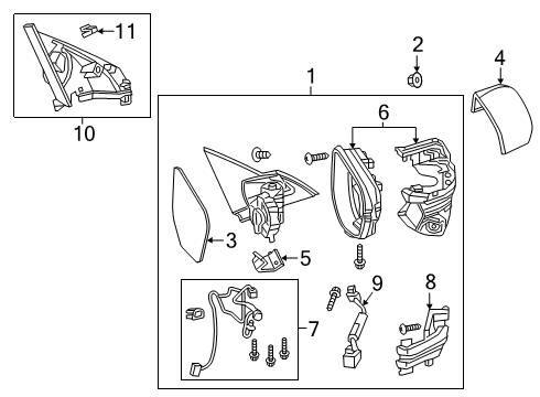 2022 Honda Insight Mirrors Diagram 2