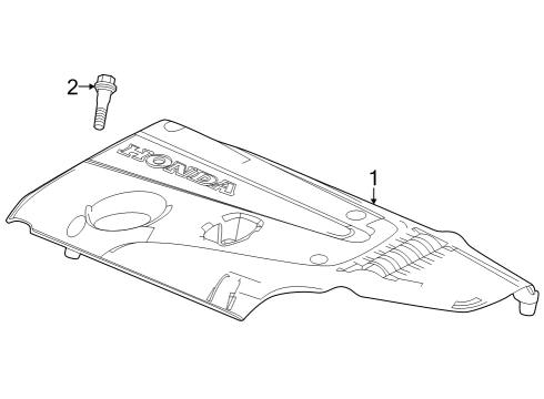 2023 Honda Civic Engine Appearance Cover Diagram 1