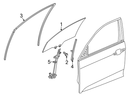 2023 Honda Civic RUNCHANNEL, L- FR Diagram for 72275-T20-A01