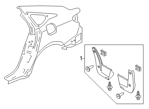 2022 Honda Insight Exterior Trim - Rear Bumper Diagram