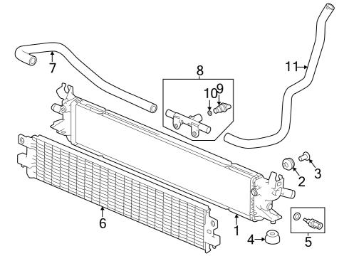 2024 Honda Accord HOSE, RADIATOR INLET Diagram for 1J406-6MA-J00