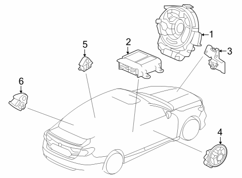 2023 Honda Accord UNIT ASSY-, SRS Diagram for 77960-30B-A75