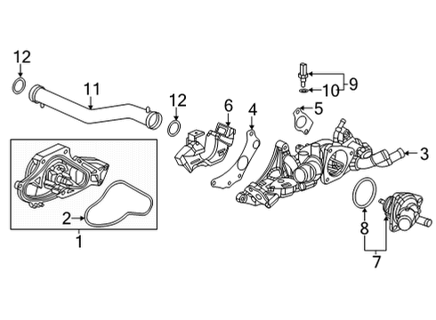 2022 Honda Ridgeline Water Pump Diagram