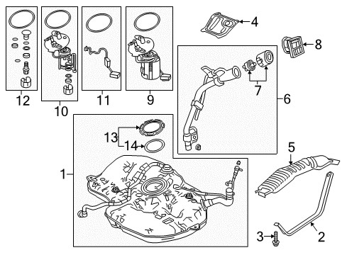 2018 Honda Civic KIT, FUEL PUMP ASSY Diagram for 06161-59B-305