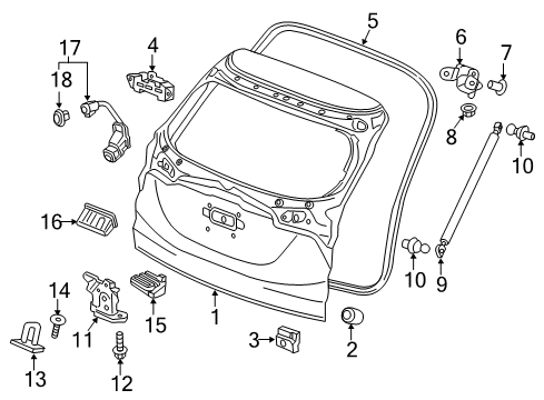 2019 Honda HR-V STAY ASSY-, R Diagram for 74820-T7W-A52