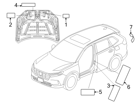 2024 Honda CR-V LABEL Diagram for 1K860-69F-A00