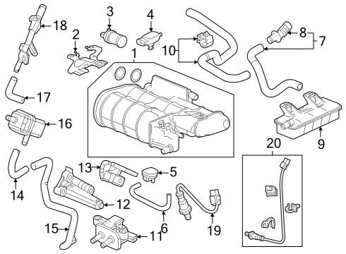 2024 Honda Pilot SENSOR Diagram for 36541-6FB-A01