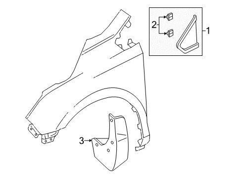 2023 Honda Odyssey Exterior Trim - Fender Diagram