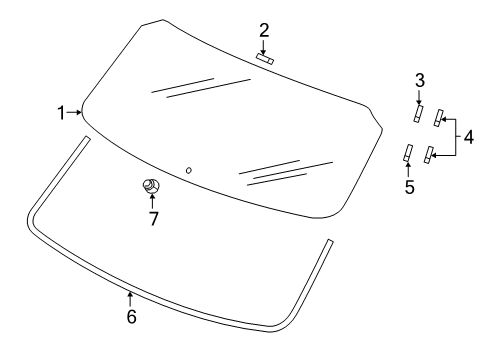 2023 Honda Passport Glass - Lift Gate Diagram