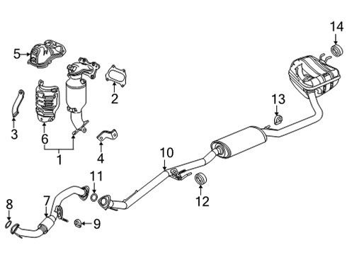 2022 Honda CR-V Hybrid Exhaust Manifold Diagram