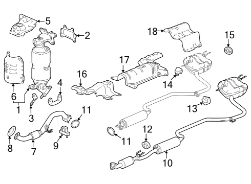 2023 Honda Accord GASKET, CONVERTER Diagram for 18115-6MA-J01