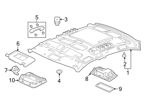 2023 Honda Accord SUNVISOR *NH882L* Diagram for 83230-30A-A01ZB