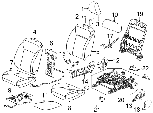 2020 Honda HR-V PAD COMP R, FR- CUSH Diagram for 81137-T7W-A21