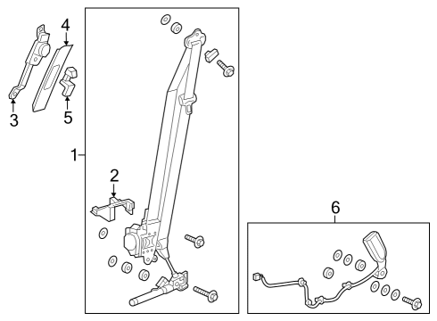 2023 Honda CR-V Hybrid Seat Belt Diagram 1