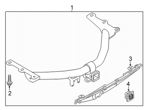 2022 Honda Pilot Trailer Hitch Components Diagram