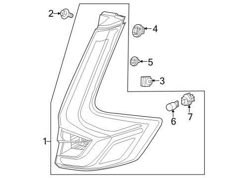 2023 Honda CR-V Hybrid Bulbs Diagram