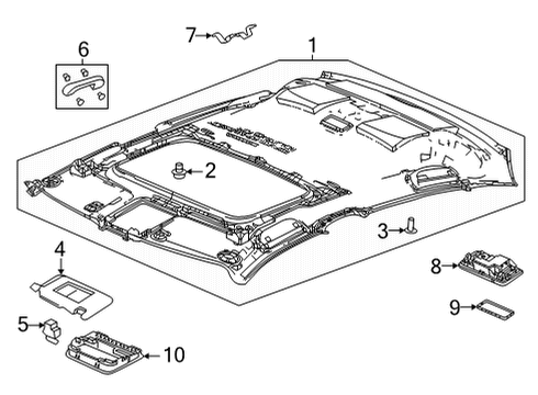 2023 Honda Civic SUNVISOR *NH900L* Diagram for 83230-T20-A91ZB