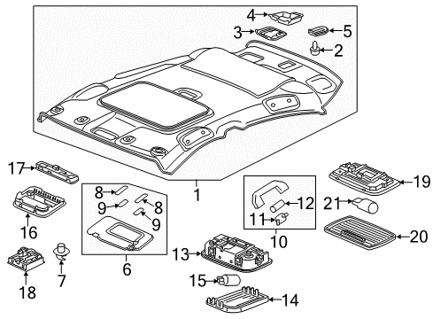 2022 Honda HR-V Sunroof Diagram 1