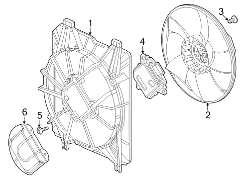 2023 Honda CR-V Hybrid A/C Condenser Fan Diagram 2