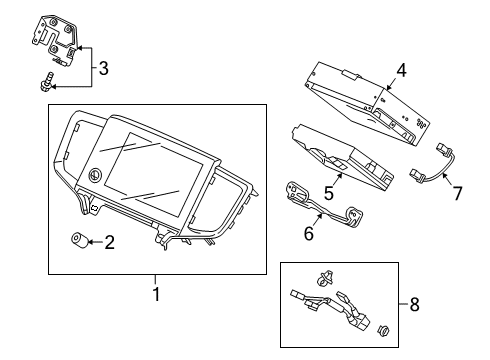 2022 Honda Passport Navigation System Components Diagram