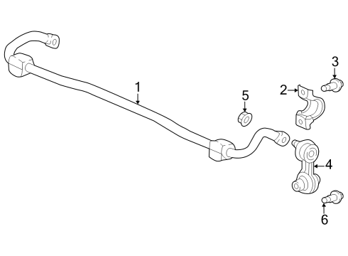 2024 Honda HR-V STABILIZER, RR Diagram for 52300-3W0-A01