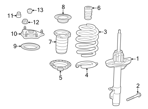 2024 Honda Pilot SPRING, R- FR Diagram for 51401-T90-A02