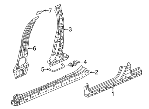 2022 Honda Civic PANEL, R- SIDE SILL Diagram for 04631-T20-A00ZZ