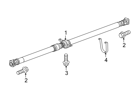 2022 Honda CR-V Hybrid Drive Shaft - Rear Diagram 1