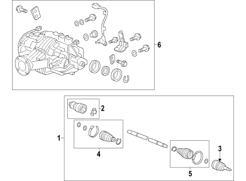 2022 Honda Passport Rear Axle, Axle Shafts & Joints, Drive Axles, Propeller Shaft Diagram