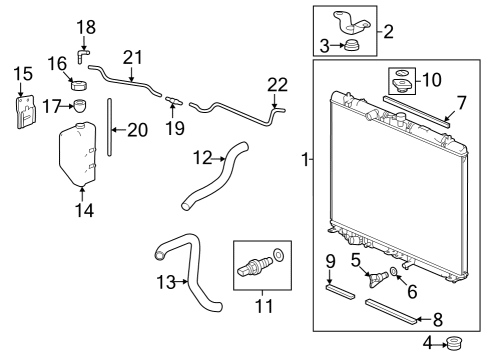 2023 Honda Pilot HOSE, WATER (UPPER) Diagram for 19501-6FB-A00