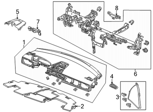 2022 Honda Civic PANEL COMP *NH900L* Diagram for 77100-T20-A01ZA