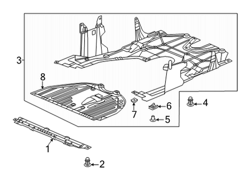 2023 Honda Civic Splash Shields Diagram 2