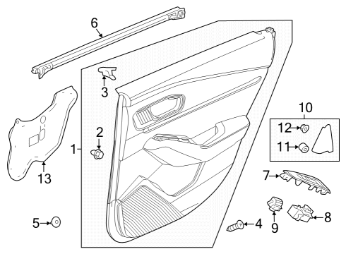 2023 Honda Accord SEAL, RR Diagram for 72821-30A-A11