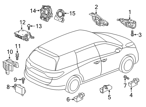 2024 Honda Odyssey SRS UNIT Diagram for 77960-THR-A23